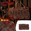 Halloween Door Hanger with Blood Splatter Letters and Wood