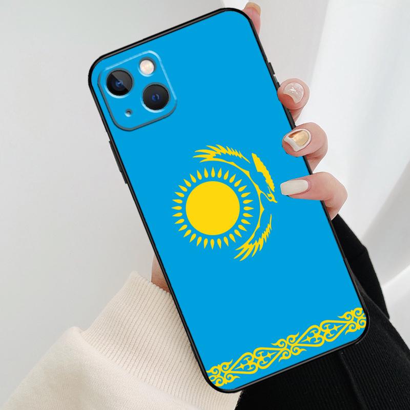 Kazakhstan Flag Phone Case For iPhone 17 Pro Max 14 13 12 11 15 16 Pro Max mini 16 15 Plus 16e 17 Air Cover