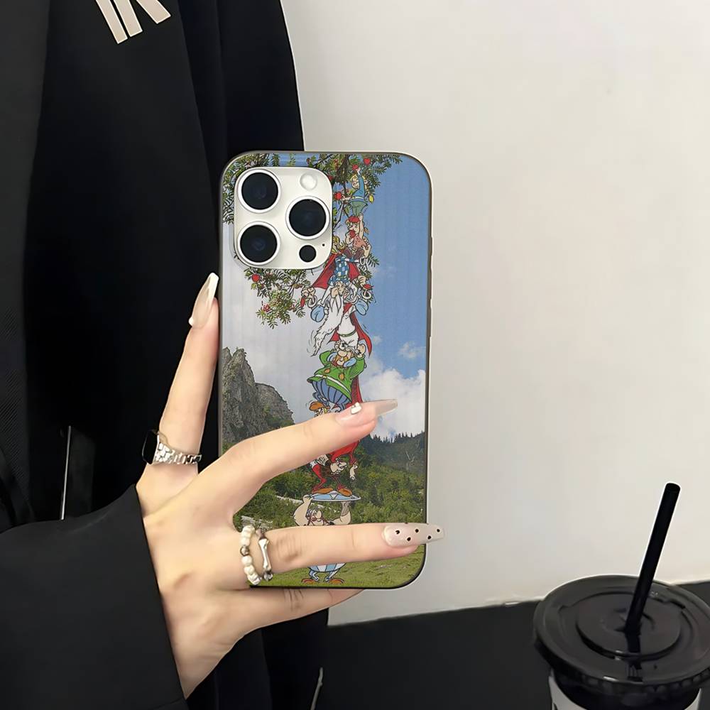 

A-Asterix Y-O-Obelix Phone Case For IPhone 16 15 17 Pro 11 12 13 14 Pro Max Plus Soft Ripple Silicone Cover Shell iPhone 16