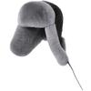 New Winter Men's Rex Rabbit Fur Bomber Hat Ushanka Cap Trapper fluffy Man Ski Hats Caps Real Sheepskin Leather
