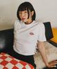 FAKE CAMPER Women'S Camper Logo Short Sleeve T-Shirt [White]