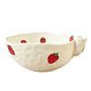 Ceramic Berry Basket with Drain Holes Blueberries Fruits Bowl Washer Multi-Purpose Strawberries Washing Cleaner for Home Kitchen