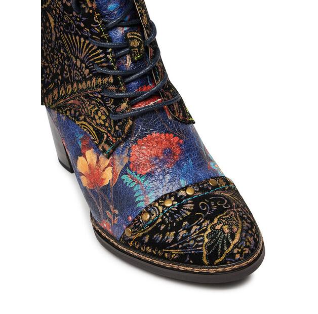 Ботильоны Laura Vita Elceao 21 темно-синего цвета