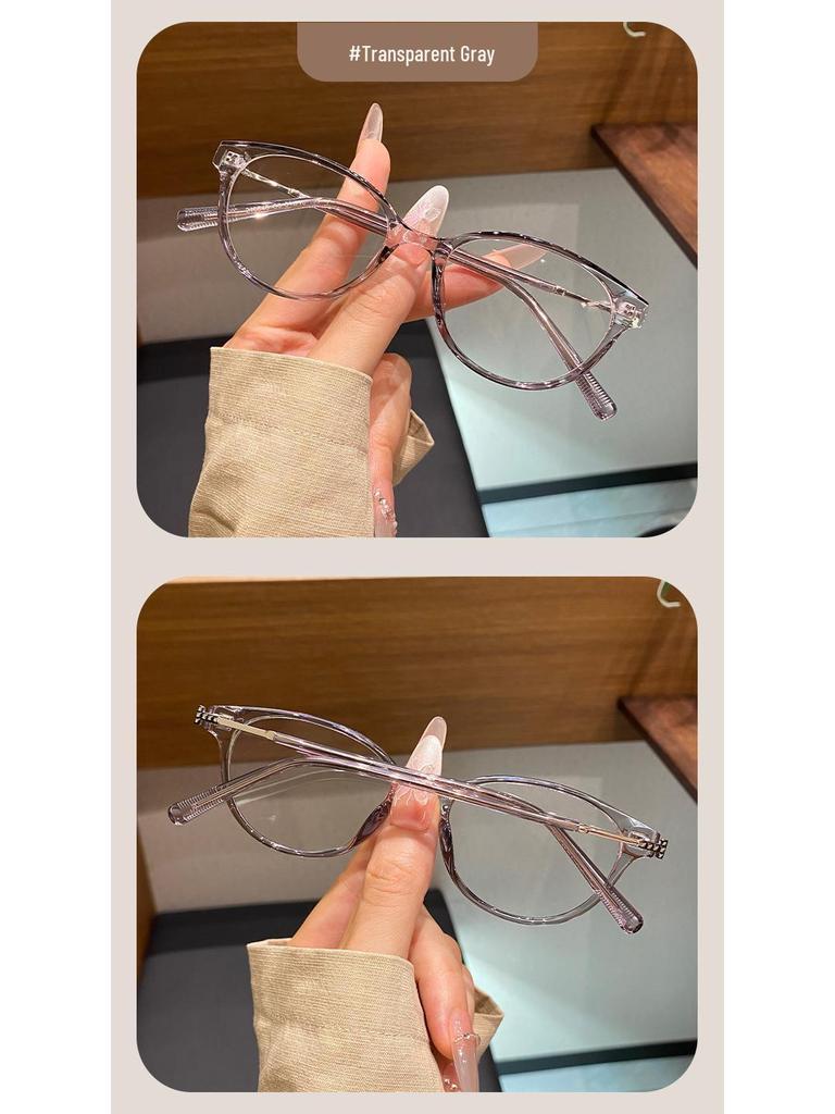 Trendy Cat-Eye Blue Light Glasses with Face-Slimming Design & Flat Lenses