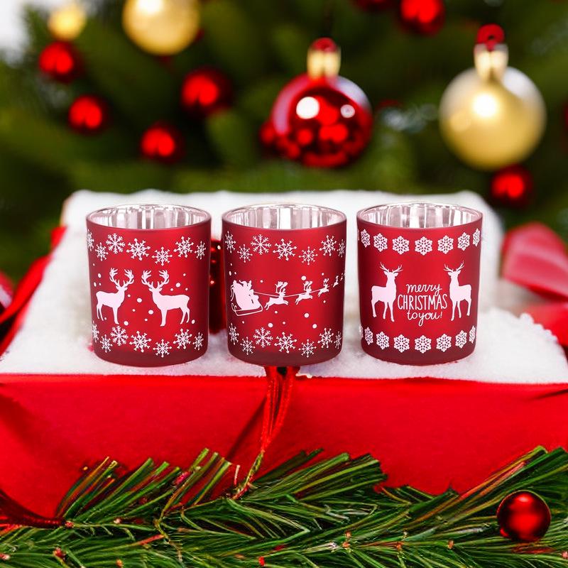 Classic European Glass Candlestick Candle Holder for Christmas & Weddings
