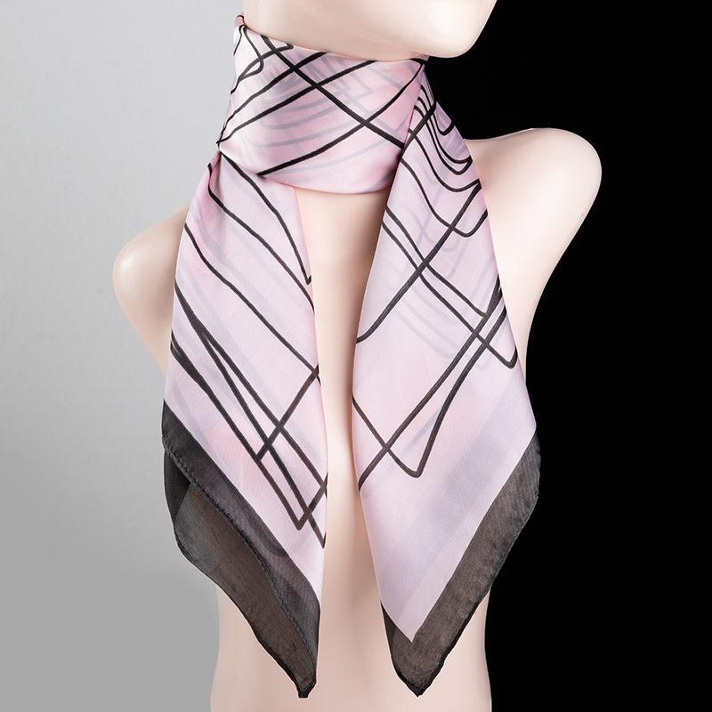 Elegant and Versatile Square Scarf Square Korean Version Spring and Autumn Thin Sunscreen Scarf Milk Scarf Temperament Soft Silk Scarf