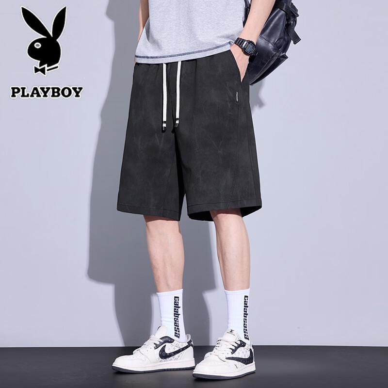 PLAYBOY Men s Summer Casual Stretchy Shorts 4XL