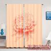 Set Of 2 Flat Printing Curtains Without Rod Floral Elegance Pink Valentine Is Day Holiday Digital Curtain Made Polyester