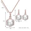 Europäische und amerikanische Brautschmuck-Sets: Ohrringe und Halskette
