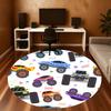 1pc monster trucks Round Chair mat Area Rug - Non-Slip, Floor Mat for Office, Bedroom, and Indoor Decor c1125813