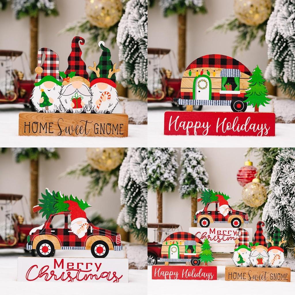 Christmas Gnome Unique Wooden Decoration For Cheerful Home And Vehicle Holiday Setup