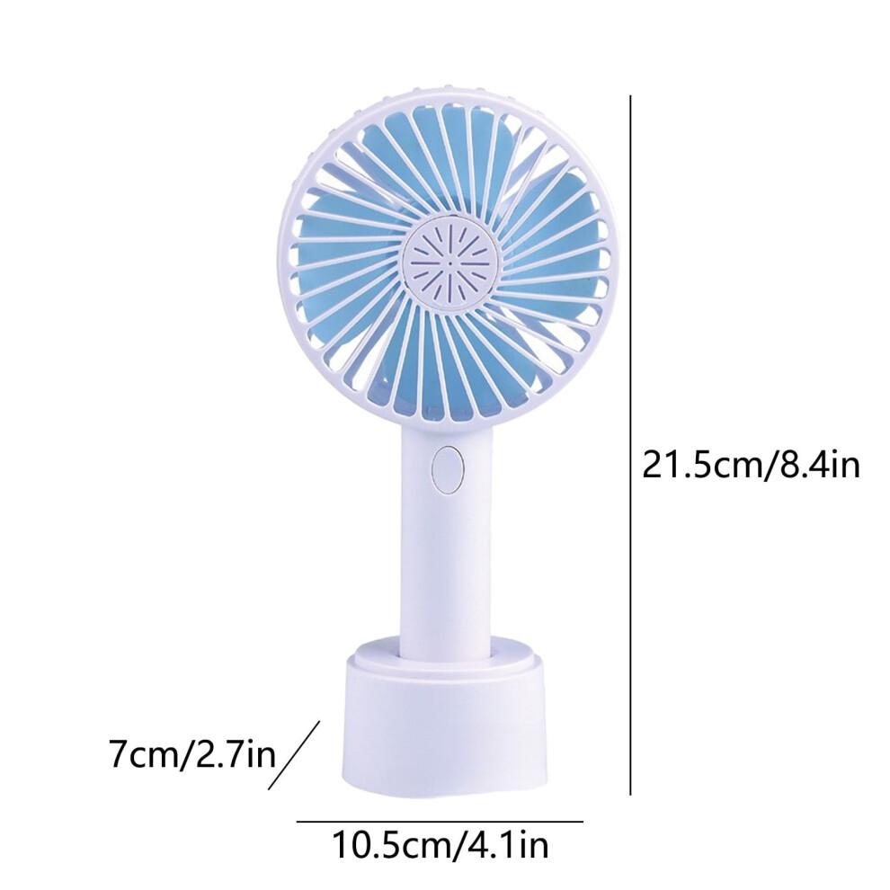 YOBOLK Mini Handheld Fan, USB Rechargeable, 3 Speeds, Portable & Lightweight, Cute Desk Fan, Compatible with Travel Use
