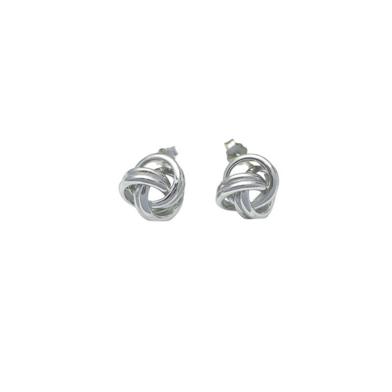 European & American S925 Sterling Silver Twisted Rope Mushroom Earrings - Women's Geometric Creative Stud Design