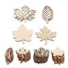 80pcs Wooden Hollow Leaf Christmas Hanging Pendants Smooth Cutting Composite Wood Hollow Out Leaf Piece For Decoration