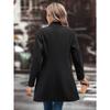 YYFS Women's Fashion Casual Solid Color Print Autumn Winter Long Sleeve POLO Neck Jackets & Coats