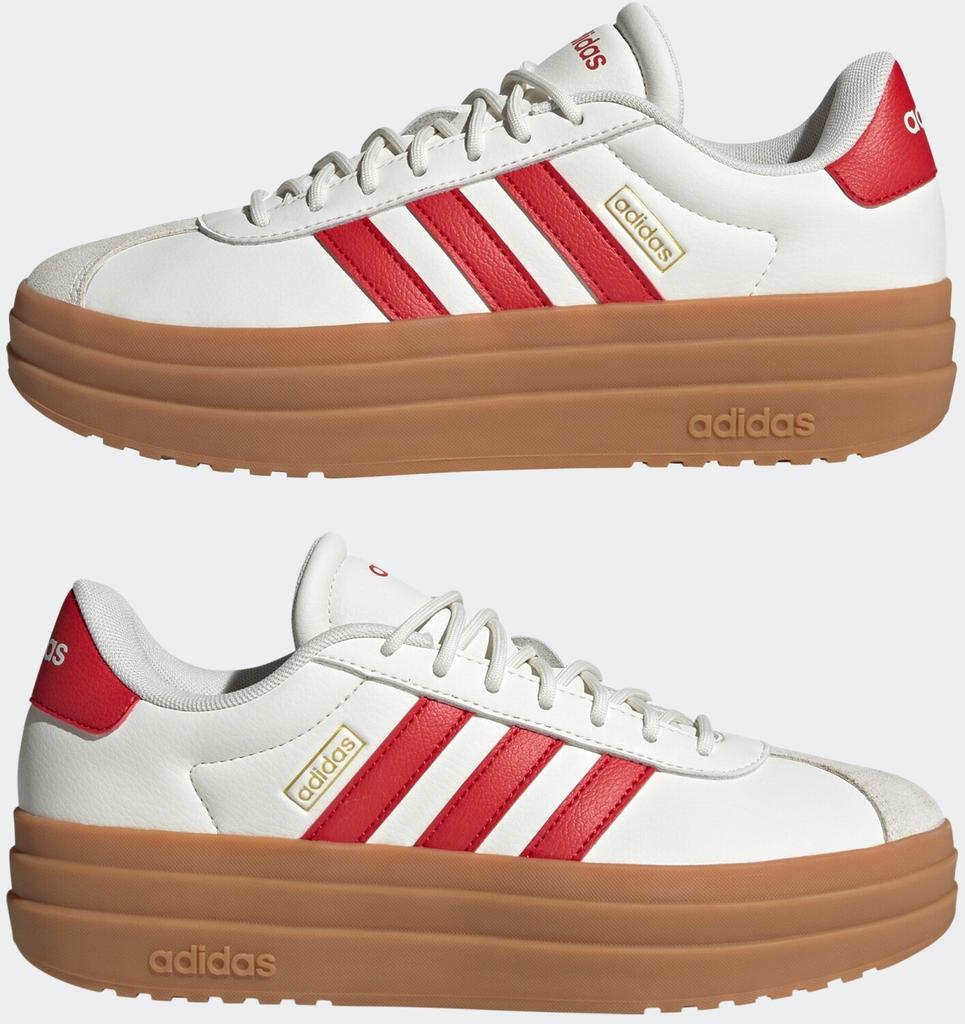 Кроссовки Adidas VL Court Bold Women core white/better scarlet/gold metallic