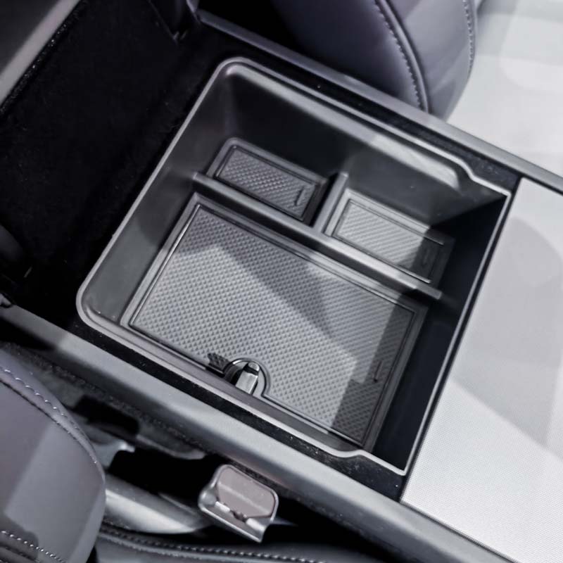 For Tesla Model Y 2025 2026+ ABS Car Center Console Armrest Storage Box Insert Arm Rest Organizer Tray Accessories