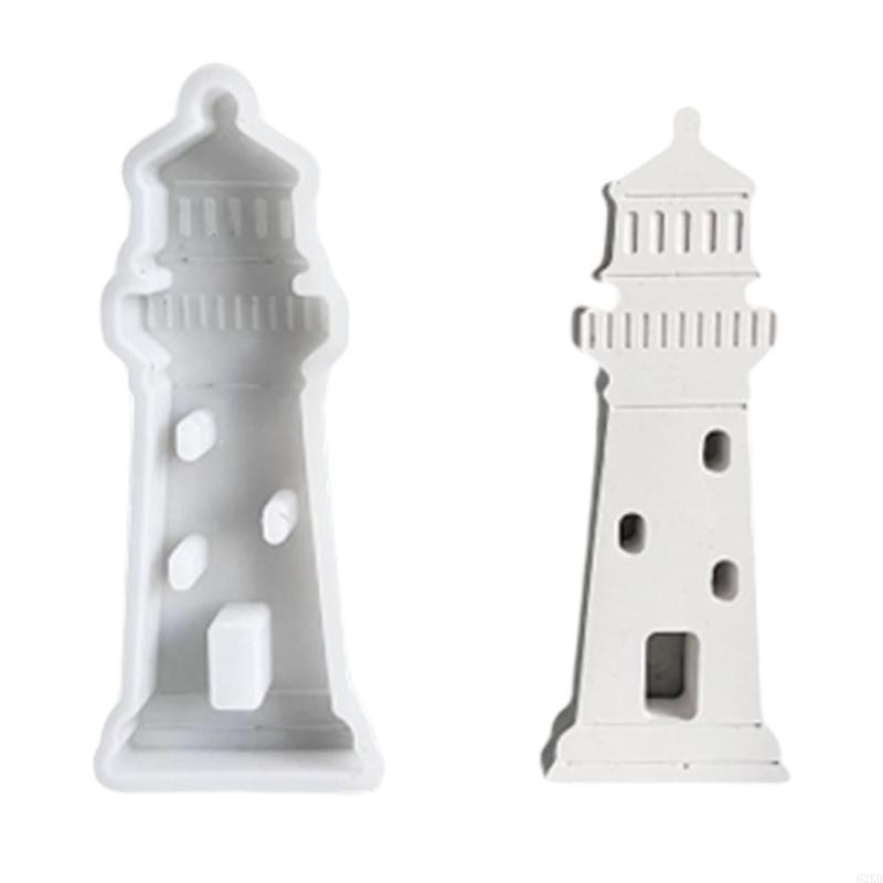 62KD Handmade Decors Silicones Lighthouse Mold Resins Casting Art Projects