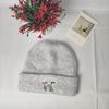 Cute Pony Wool Hat Female Hip-hop Simple Warm Double-layer Knitted Hat Ear Protection Cold-proof Pullover Hat Male