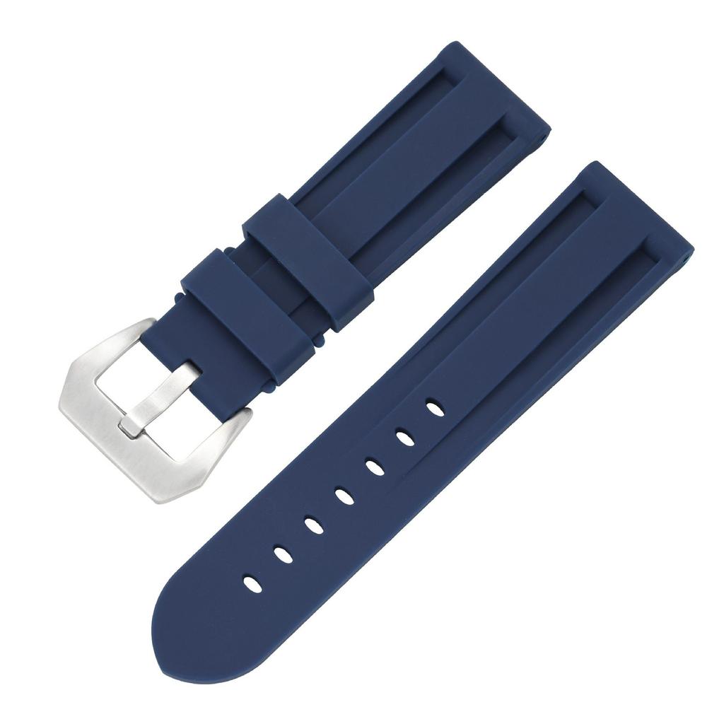 Universal Silicone Watch Band for Panerai - 20mm 22mm 24mm 26mm Soft Rubber Camouflage Sport Big Buckle Durable Strap for PAM Military Smart Watch
