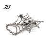 Women Gothic Jewelry Spider Web Brooch for Halloween, Sparkling Rhinestone Lapel Spooky Pin Pin, Holiday Clothing Accessory Men