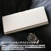 Bercute White Diamond Python Bifold Wallet for Men and Women, Long Wallet, Snakeskin, Python, with Coin Purse, Short Wallet, No Zipper, Made from a