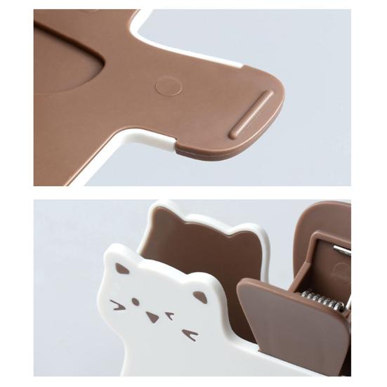 Kitten Book Holder Clip Simple Reading Auxiliary Fixed Book Clip Bookmark Plastic Reading Page Holders Creative Book Accessory
