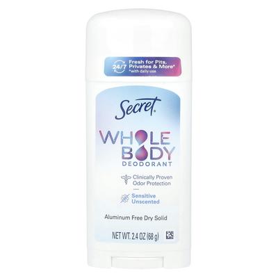 Déodorant corporel, Solide sec sans aluminium, Non parfumé, 68g(2,4 oz)