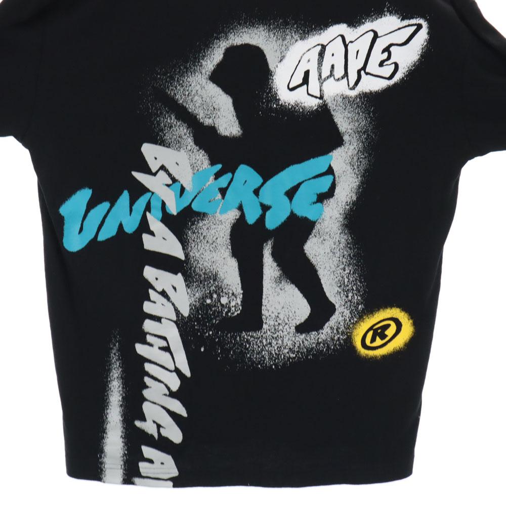 A BATHING APE Back print Long sleeve T-shirt S black Ron T Men's Used