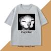 Ibuprofen Cat Meme T-shirt Men Causal Funny Cat Graphic T Shirts Fashion O Neck Mens Clothes Unisex Streetwear T-shirts