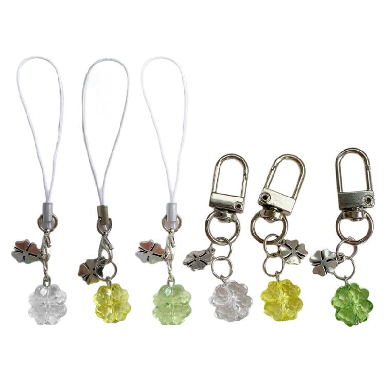 Versatile Use Four Leaf Clovers Phone Chain Multipurpose Phone Lucky Charm Keychain for Keys and Wallets Accessory