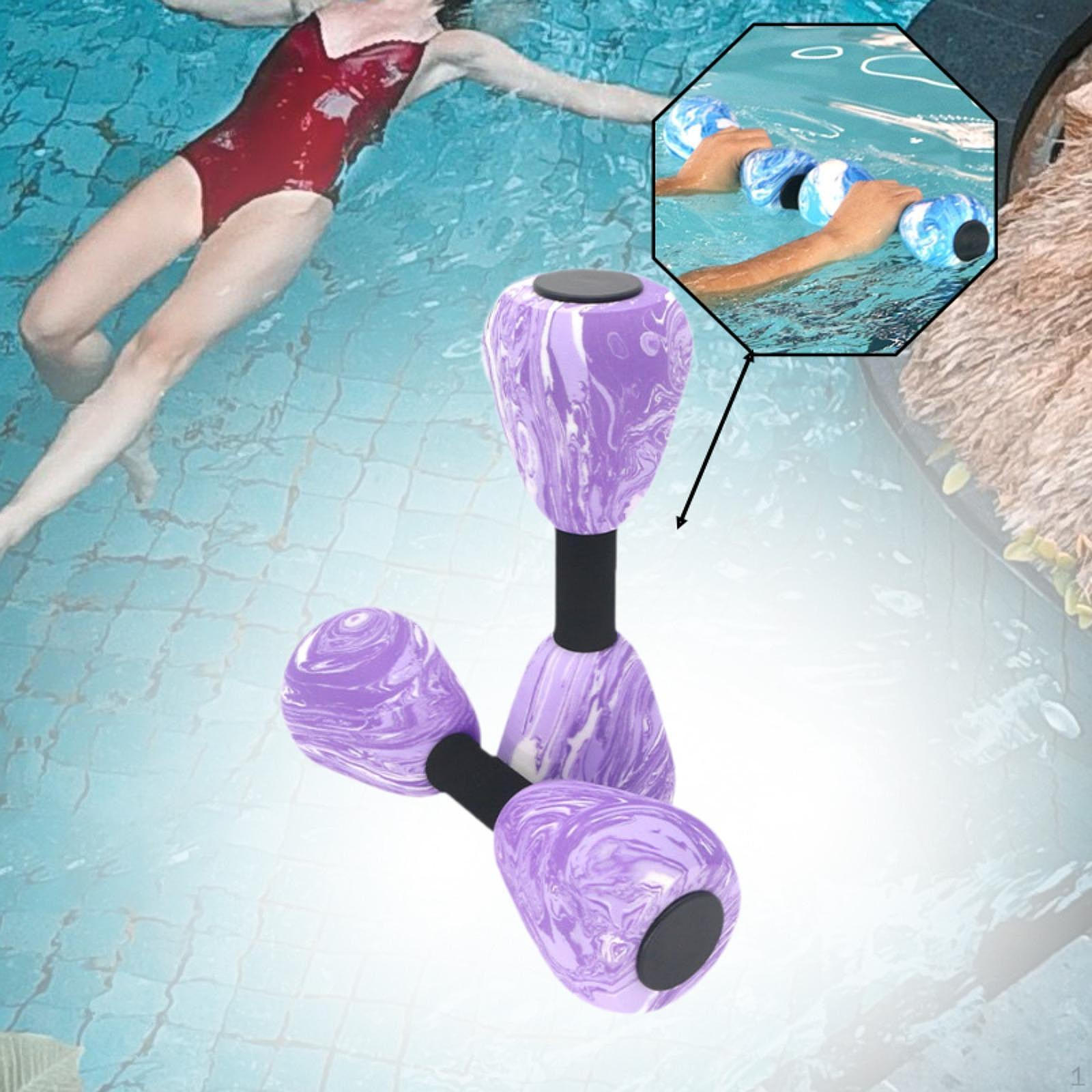 

2 шт. гантели для бассейна, портативная штанга для тренировок по плаванию, утяжелители из пенопласта для Violet and White