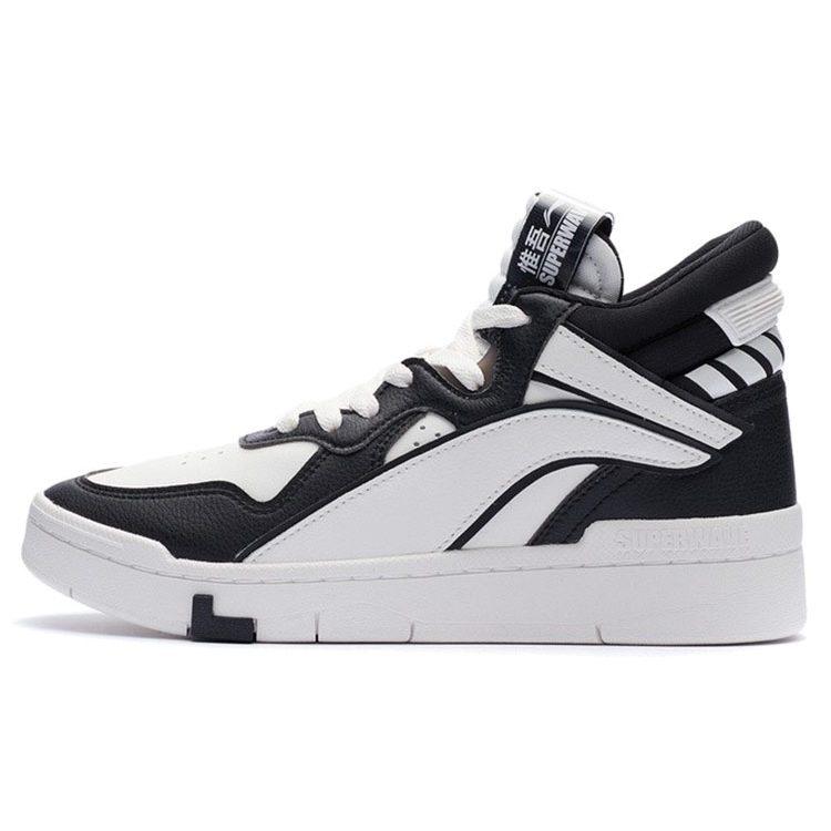 Li Ning Superwave Mid Coverage Thermal, Slip Resistant, Lightweight Mid Top Skateboard Shoes Women's Snow Black AGCR234-3