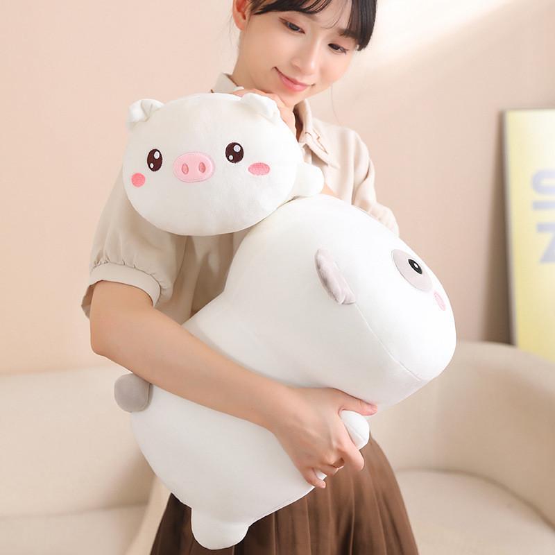 Adorable Dingding Series Plush Pillow Soft Cartoon Stuffed Toy For Girls Panda And Pig