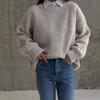 European and American Women's Casual Round Neck Long Sleeve Knitted Sweater - Autumn 2025 Collection