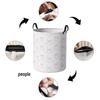 Gentle Bow Pattern Large Capacity Fabric Laundry Hamper for Clothes, Bedroom Sundries, and Toys