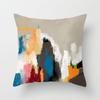 Nordic Light Luxus Sofa Kissen Bezug Abstrakte Ölgemälde Nacht Bett Einfache Kissen Kissen Taille Pillowcase