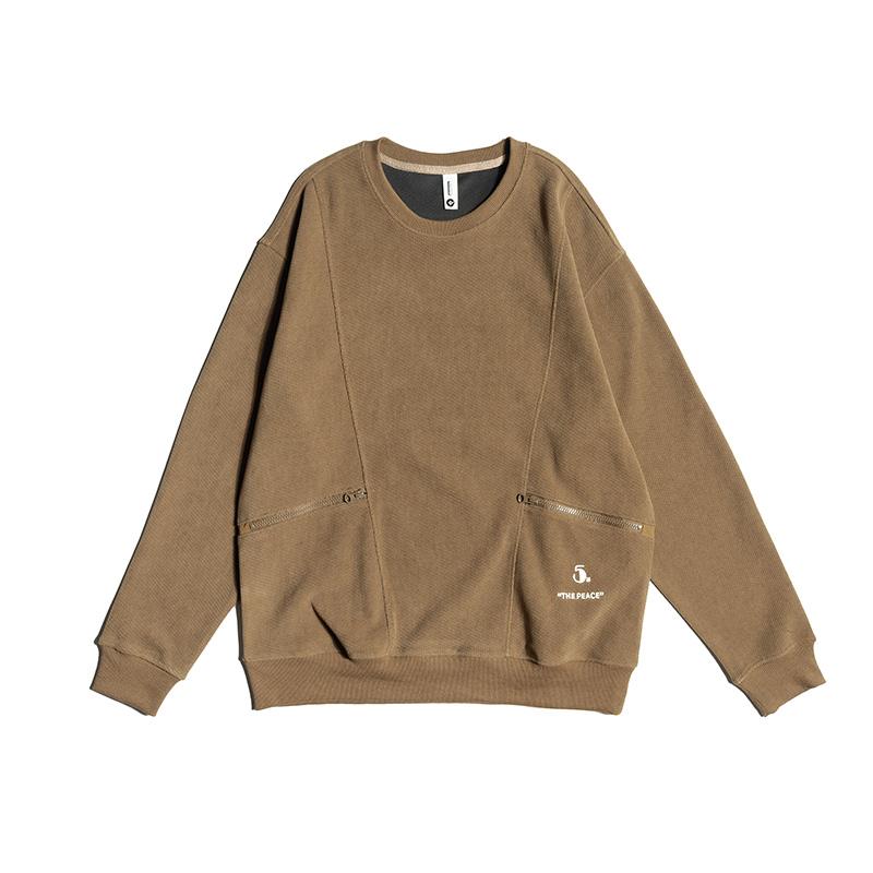 Осенний американский инструментальный мужской свитер с карманом на молнии — фото 8