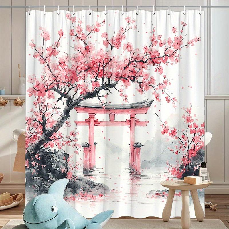 Various Style Shower Curtain With Hooks Waterproof Easy Clean Simple Installation For Home Hotel Bathroom Decoration