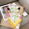 Spring and Summer Korean Edition Fashion Small Square Scarf Silk Scarf Women's Versatile Decorative Headscarf Small Scarf Lemon Printed Scarf Headband