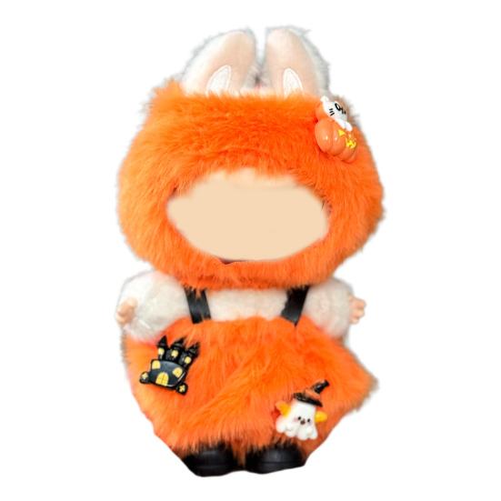 Mini Plush Doll Clothes Sweater Hat Dress Soft Doll Outfits Easy Wear Christmas Halloween Clothing for 17cm Dolls