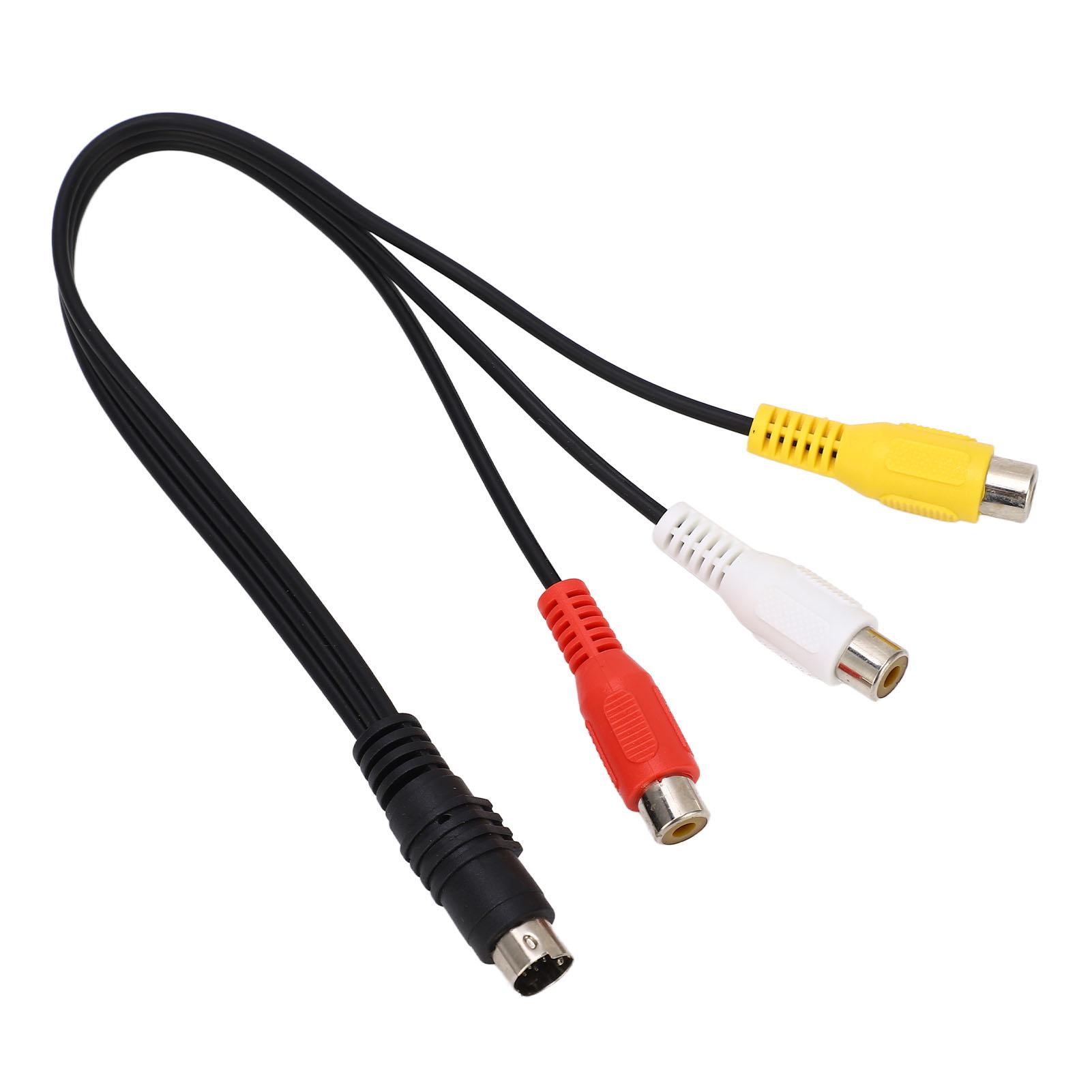 

Кабель Mini DIN 7 Pin на 3 RCA Красный Желтый Белый Кабель Mini DIN 7 Pin Папа на 3 RCA Мама Видео