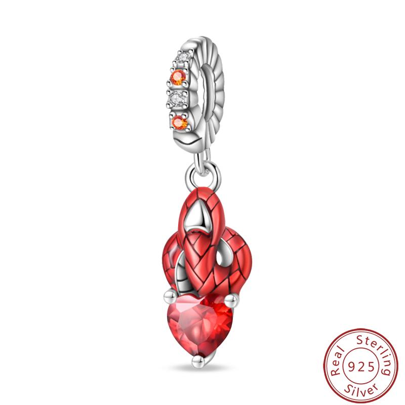 Red Copper Pomegranate Lipstick Apple Ladybug Playing Cards Charms Beads 3Mm Diy Fine Jewelry