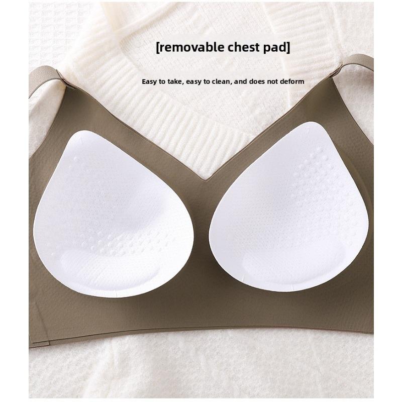 Plus Size Beauty Back Lift Up Bra, Seamless Wireless Push Up Side Support Hook Closure Bra