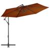 Cantilever Umbrella with Aluminum Pole 300 Cm Terracotta