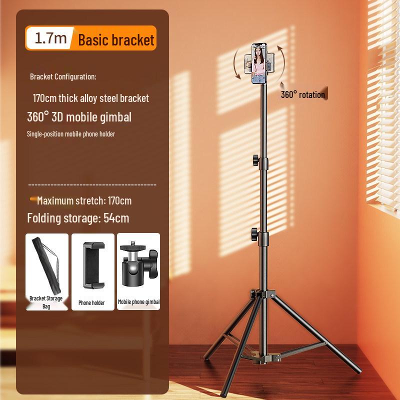 360° Rotation Bluetooth Selfie Stick Tripod for Live Streaming, Vlogging, and Travel with Remote Control