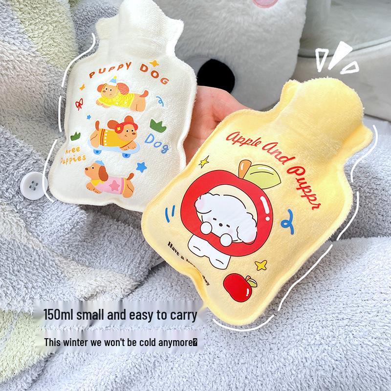 Cute Cartoon Mini Hot Water Bottle - Portable Flocked Hand Warmer for Students and Girls