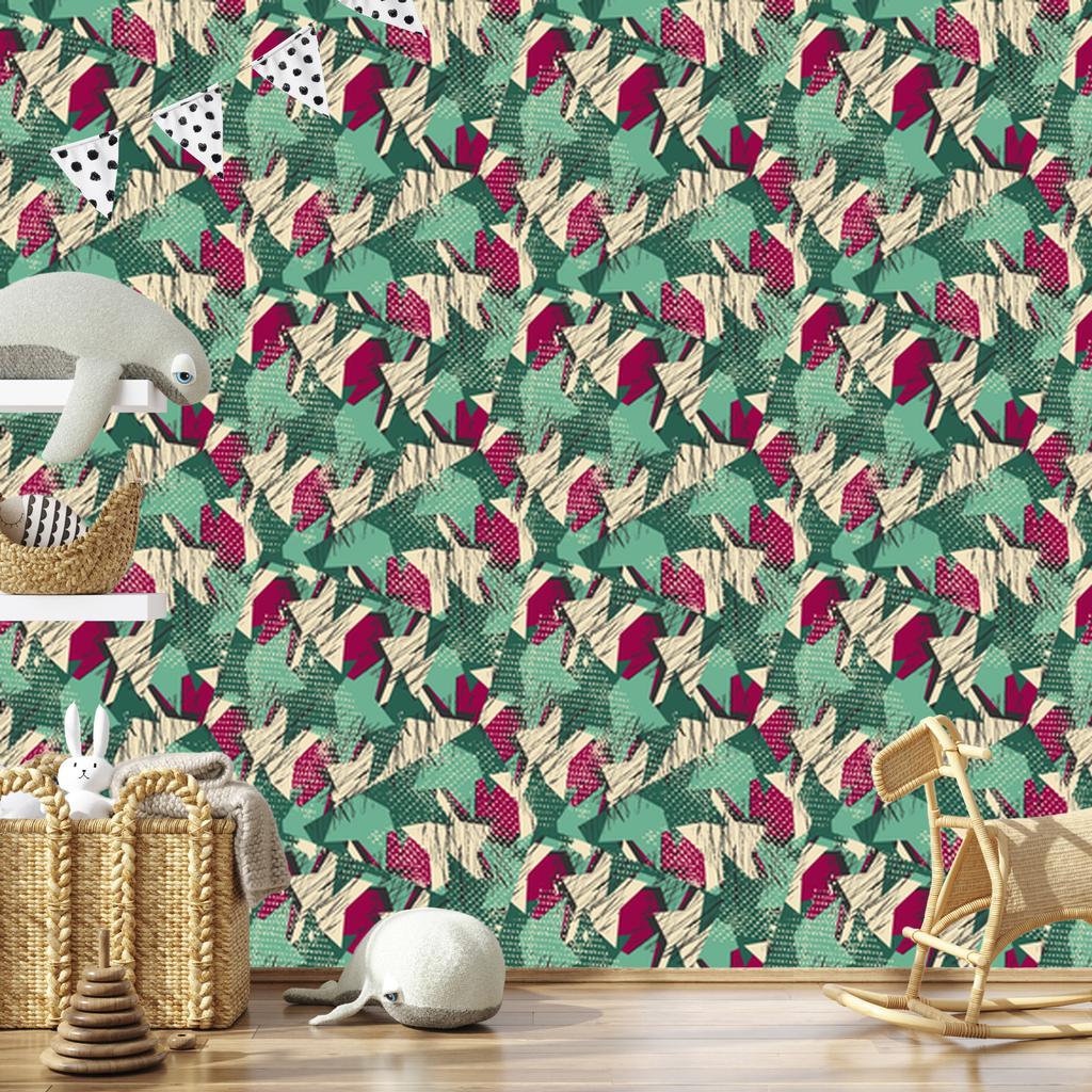Green Graffiti Wallpaper for Living Room and Bedroom 50x1000