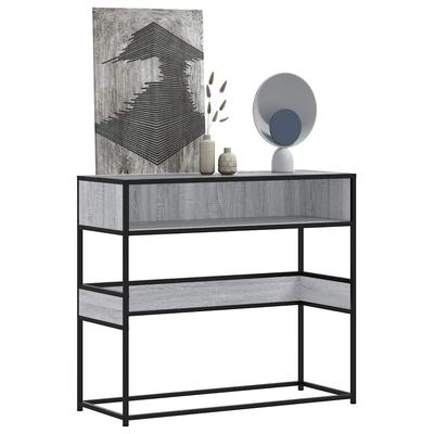 vidaXL Konsolentisch Grau Sonoma 90x35x80 Cm Holzwerkstoff