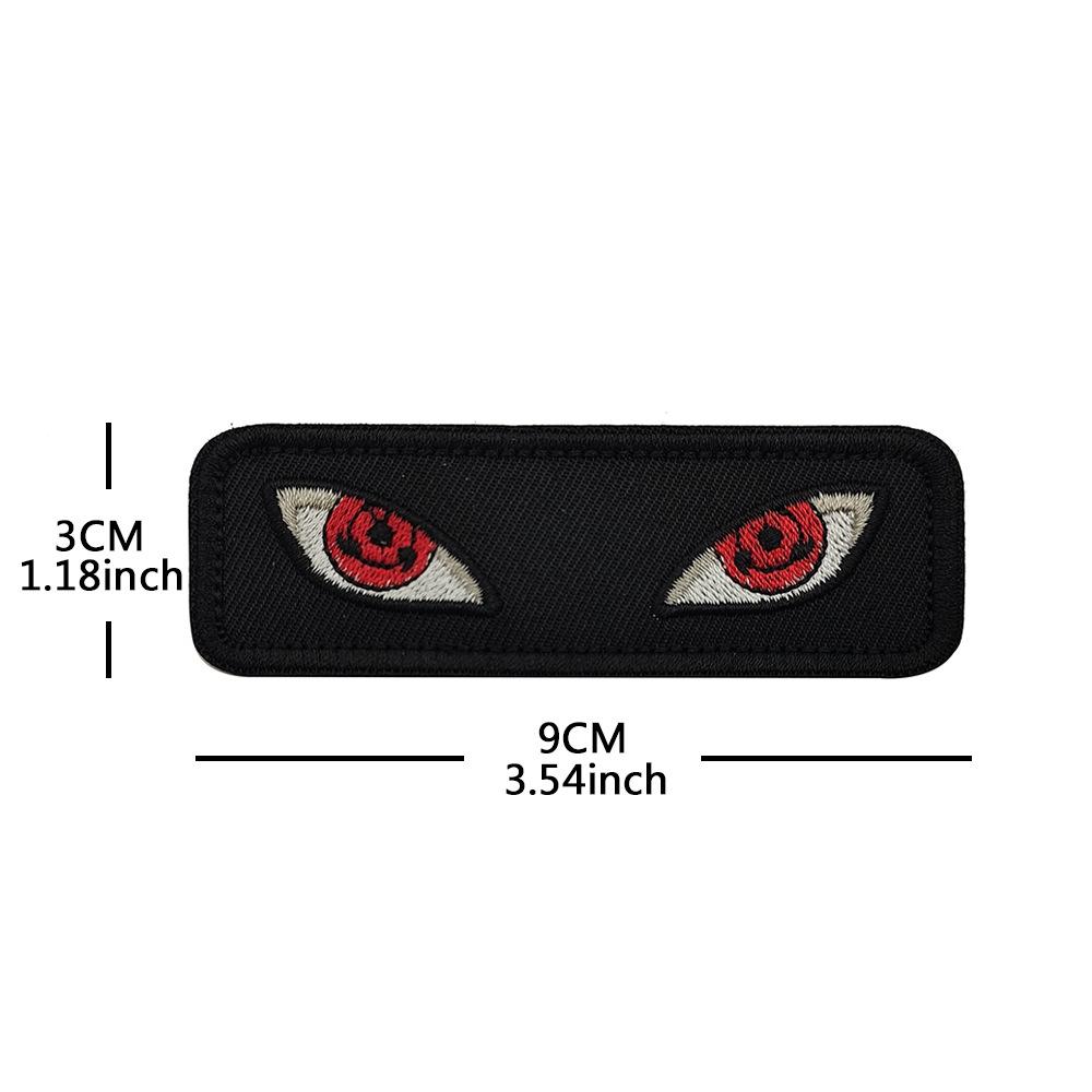 Luminous Cat Eye Demon Anime Embroidery Velcro Patch Armband Accessories